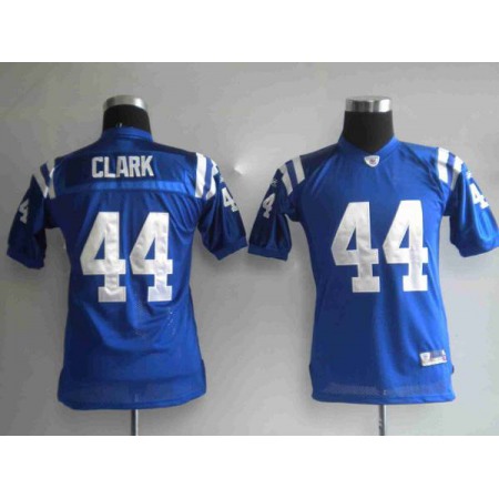 Colts #44 Dallas Clark Blue Stitched Youth NFL Jersey