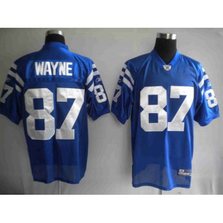 Colts #87 Reggie Wayne Blue Stitched Youth NFL Jersey