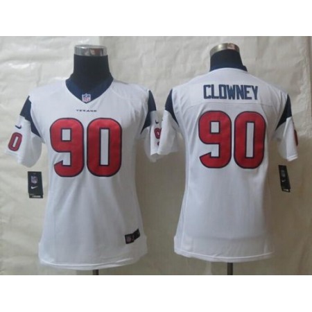 Nike Texans #90 Jadeveon Clowney White Youth Stitched NFL Limited Jersey