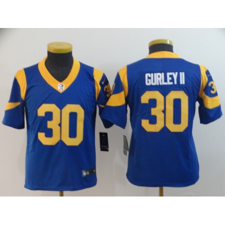 Youth Los Angeles Rams #30 Todd Gurley Royal Blue Vapor Untouchable Limited Stitched NFL Jersey