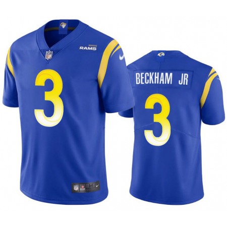 Youth Los Angeles Rams #3 Odell Beckham Jr. Royal Vapor Untouchable Limited Stitched Jersey