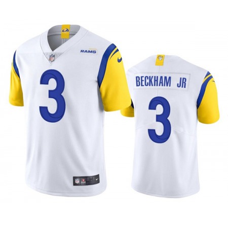 Youth Los Angeles Rams #3 Odell Beckham Jr. White Vapor Untouchable Limited Stitched Jersey