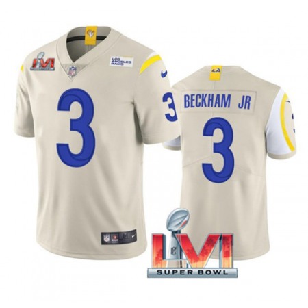 Youth Los Angeles Rams #3 Odell Beckham Jr. Bone 2022 Super Bowl LVI Vapor Untouchable Limited Stitched Jersey