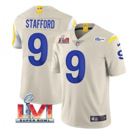 Youth Los Angeles Rams #9 Matthew Stafford Bone 2022 Super Bowl LVI Vapor Untouchable Limited Stitched Jersey