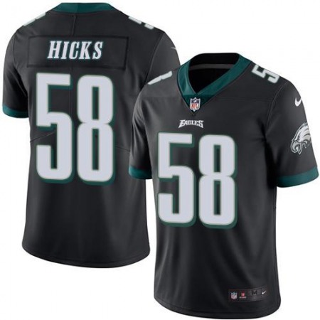 Nike Eagles #58 Jordan Hicks Black Youth Stitched NFL Limited Rush Jersey