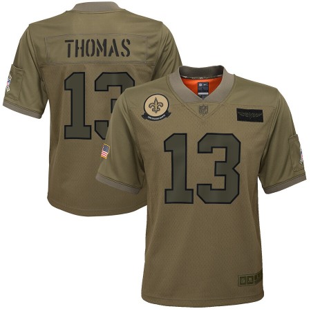 Youth New Orleans Saints #13 Michael Thomas 2019 Camo Salute To Service Stitched NFL Jersey