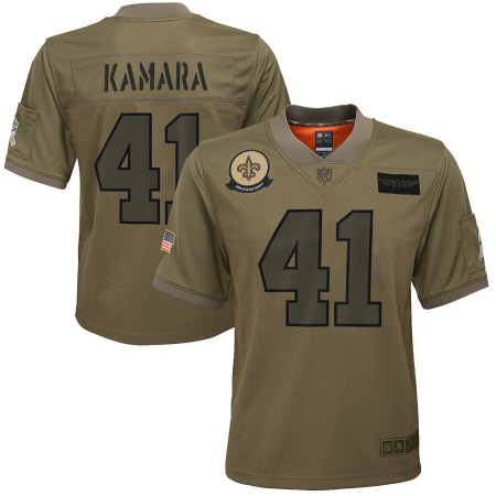 Youth New Orleans Saints #41 Alvin Kamara 2019 Camo Salute To Service Stitched NFL Jersey