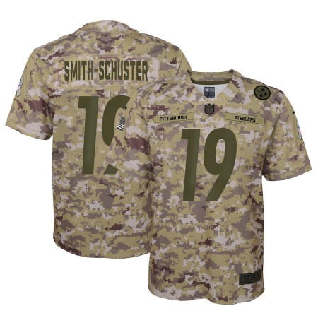 Youth Pittsburgh Steelers #19 JuJu Smith-Schuster 2018 Camo Salute to Service Limited Stitched NFL Jersey