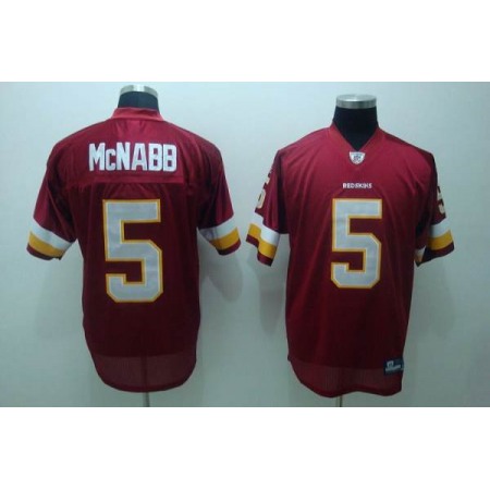 Redskins #5 Donovan McNabb Red Stitched Youth NFL Jersey