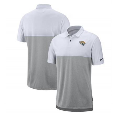 Men's Jacksonville Jaguars White/Gray Sideline Early Season Performance Polo