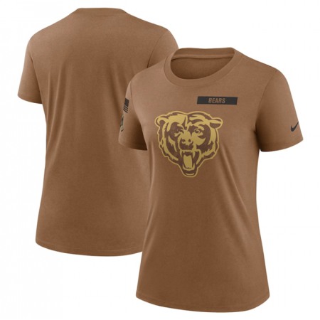 Women's Chicago Bears 2023 Brown Salute To Service Legend Performance T-Shirt(Run Small)