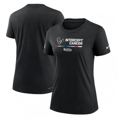 Women's Houston Texans 2022 Black Crucial Catch Performance T-Shirt(Run Small)