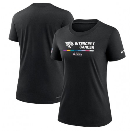 Women's Jacksonville Jaguars 2022 Black Crucial Catch Performance T-Shirt(Run Small)