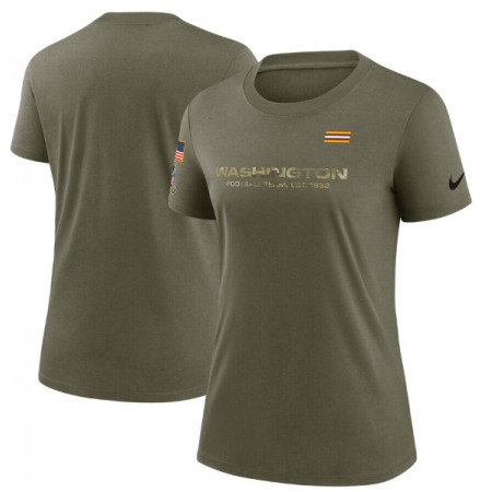 Women's Washington Football Team Olive 2021 Salute To Service T-Shirt (Run Small)
