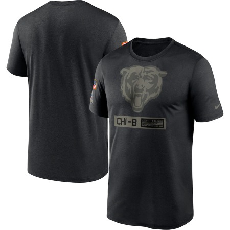 Men's Chicago Bears 2020 Black Salute To Service Performance T-Shirt