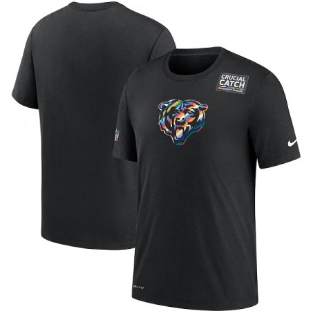 Men's Chicago Bears 2020 Black Sideline Crucial Catch Performance T-Shirt