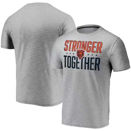Men's Chicago Bears Gray Stronger Together Space Dye T-Shirt