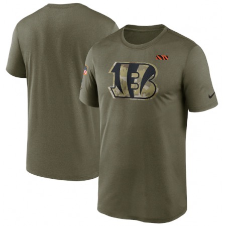 Men's Cincinnati Bengals 2021 Olive Salute To Service Legend Performance T-Shirt