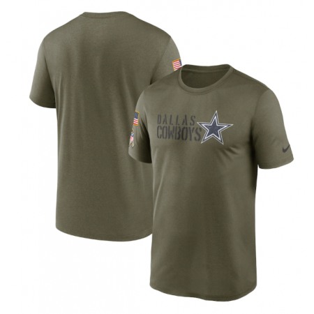 Men's Dallas Cowboys Olive 2022 Salute to Service Legend Team T-Shirt