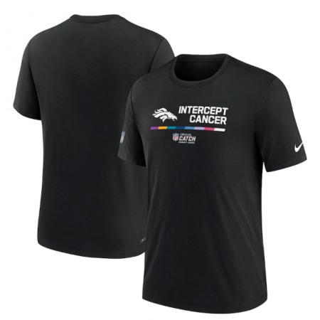 Men's Denver Broncos 2022 Black Crucial Catch Performance T-Shirt