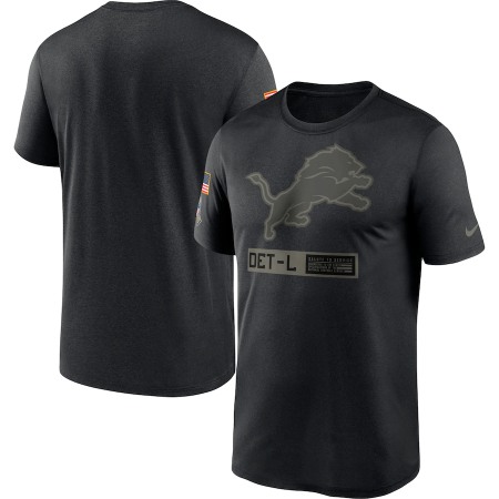 Men's Detroit Lions 2020 Black Salute To Service Performance T-Shirt