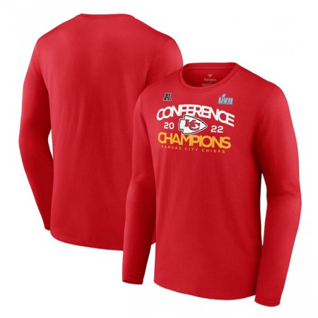Men's Kansas City Chiefs Red 2022 AFC Champions Shadow Cast Long Sleeve T-Shirt