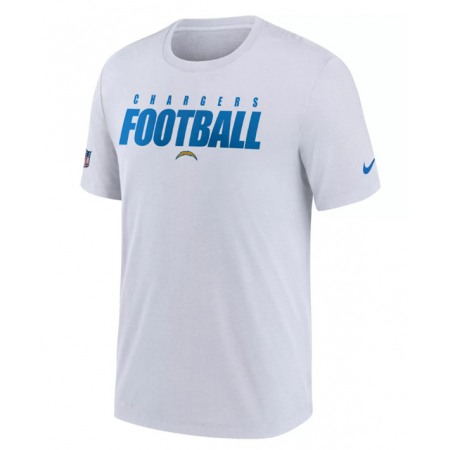 Men's Los Angeles Chargers White Sideline Dri-FIT NFL T-Shirt
