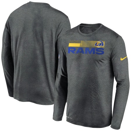 Men's Los Angeles Rams 2020 Grey Sideline Impact Legend Performance Long Sleeve T-Shirt