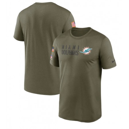 Men's Miami Dolphins Olive 2022 Salute to Service Legend Team T-Shirt