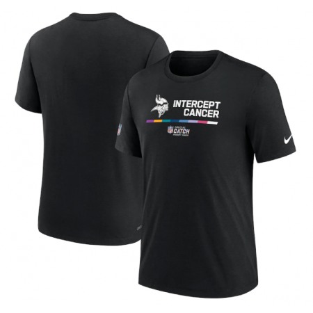 Men's Minnesota Vikings 2022 Black Crucial Catch Performance T-Shirt