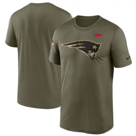 Men's New England Patriots 2021 Olive Salute To Service Legend Performance T-Shirt