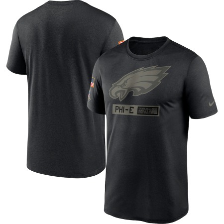 Men's Philadelphia Eagles 2020 Black Salute To Service Performance T-Shirt