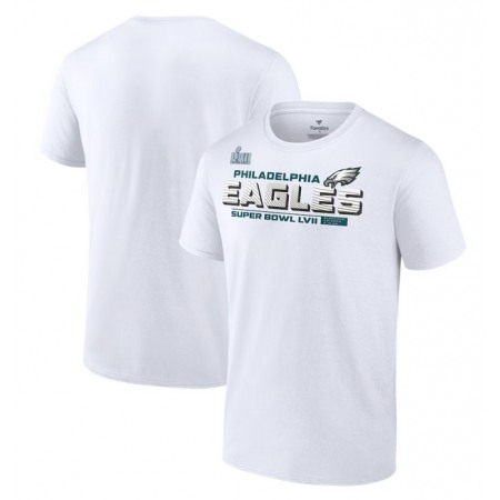 Men's Philadelphia Eagles White Super Bowl LVII Vivid Striations T-Shirt