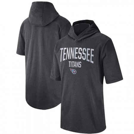 Men's Tennessee Titans Heathered Charcoal Sideline Training Hoodie Performance T-Shirt