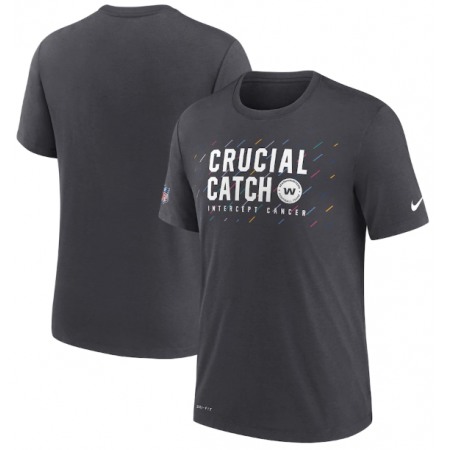 Men's Washington Football Team Charcoal 2021 Crucial Catch Performance T-Shirt