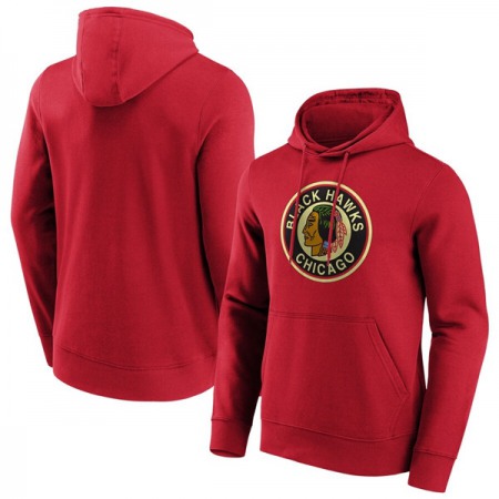 Men's Chicago Blackhawks Red True Classics Vintage Graphic Hoodie