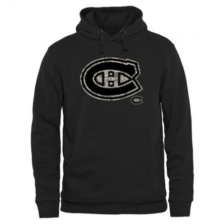 Men's Montreal Canadiens Black Rink Warrior Pullover Hoodie