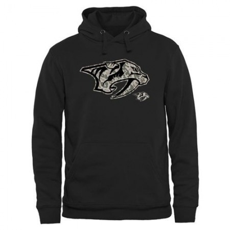 Men's Nashville Predators Black Rink Warrior Pullover Hoodie