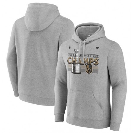 Men's Vegas Golden Knights Heather Gray 2023 Stanley Cup Champions Locker Room Pullover Hoodie