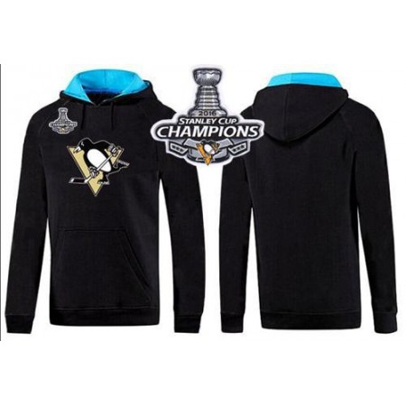 Pittsburgh Penguins Pullover Hoodie 2016 Stanley Cup Champions Black & Blue