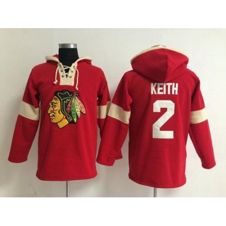 Chicago Blackhawks #2 Duncan Keith Red Pullover NHL Hoodie