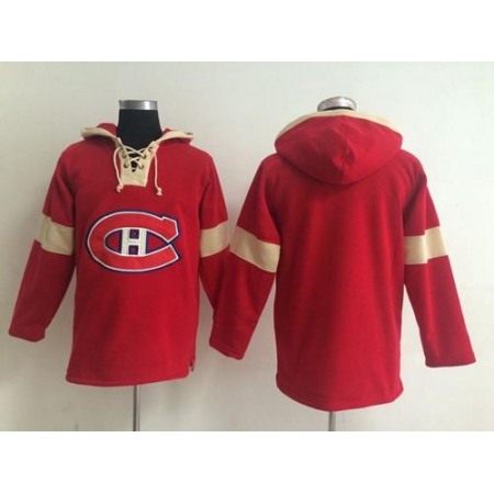 Montreal Canadiens Blank Red Pullover NHL Hoodie