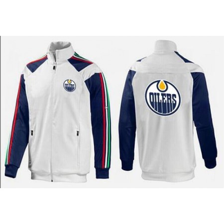 NHL Edmonton Oilers Zip Jackets White-2