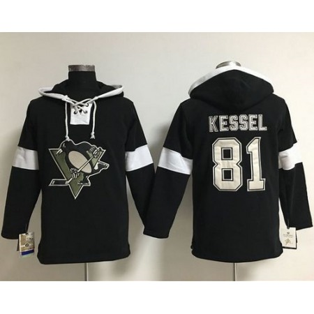 Penguins #81 Phil Kessel Black Pullover NHL Hoodie