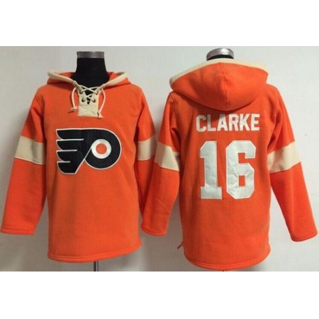 Philadelphia Flyers #16 Bobby Clarke Orange Pullover NHL Hoodie