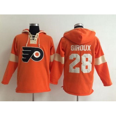 Philadelphia Flyers #28 Claude Giroux Orange Pullover NHL Hoodie