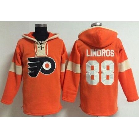 Philadelphia Flyers #88 Eric Lindros Orange Pullover NHL Hoodie