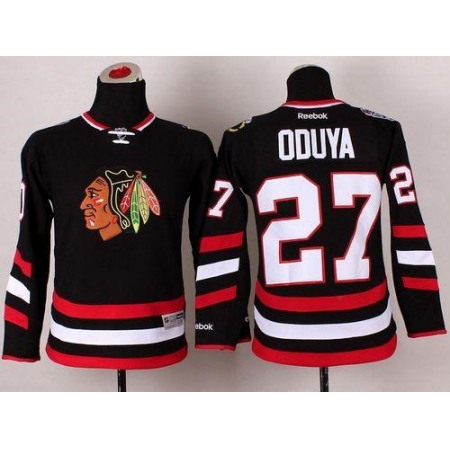 Blackhawks #27 Johnny Oduya Black 2014 Stadium Series Stitched Youth NHL Jersey