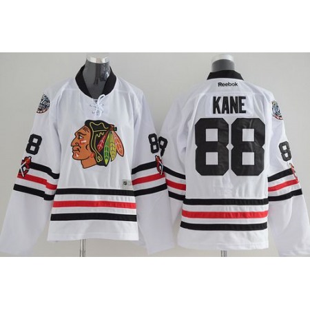 Blackhawks #88 Patrick Kane White 2015 Winter Classic Stitched Youth NHL Jersey