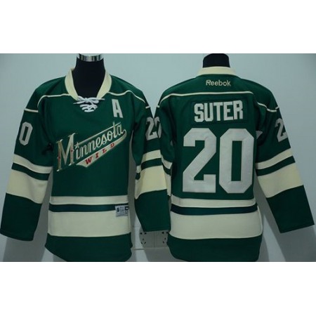 Wild #20 Ryan Suter Green Stitched Youth NHL Jersey